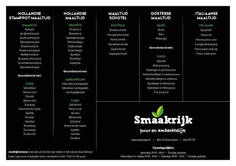 Maaltijdservice regio Waalwijk en Oosterhout - Smaakrijk BV - Raamsdonk